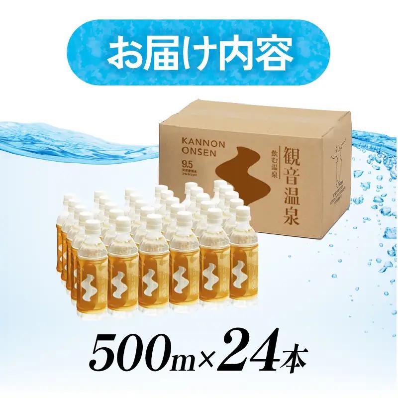 飲む温泉　観音温泉水　500ml(24本入)　1ケース
