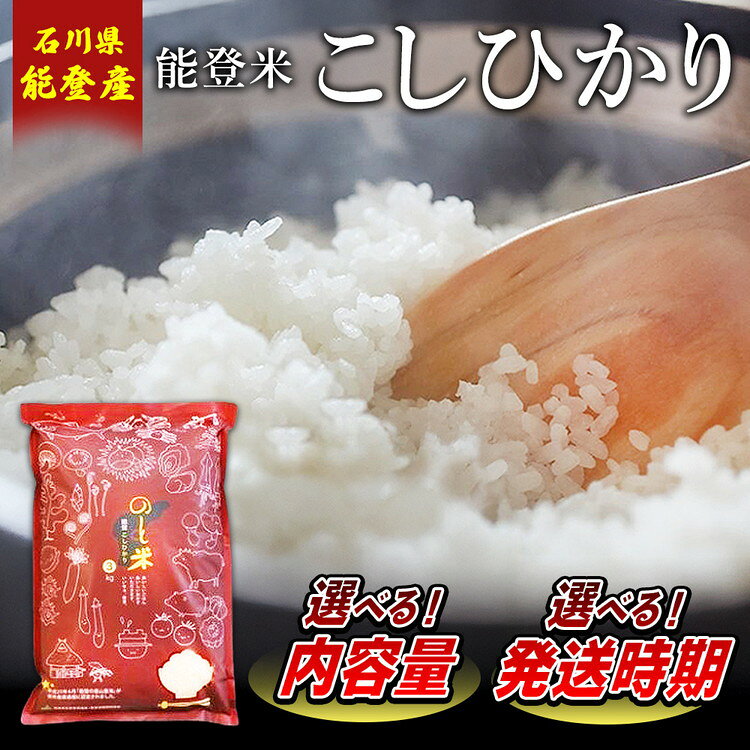 【ふるさと納税】【能登半島地震復興支援】 ＼選べる内容量・発送時期／ 令和7年産 コシヒカリ 能登米 ｜白米 精米 こしひかり 米 こめ コメ お米 国産 訳あり 生活応援価格 ご家庭用 石川県 七尾市 能登