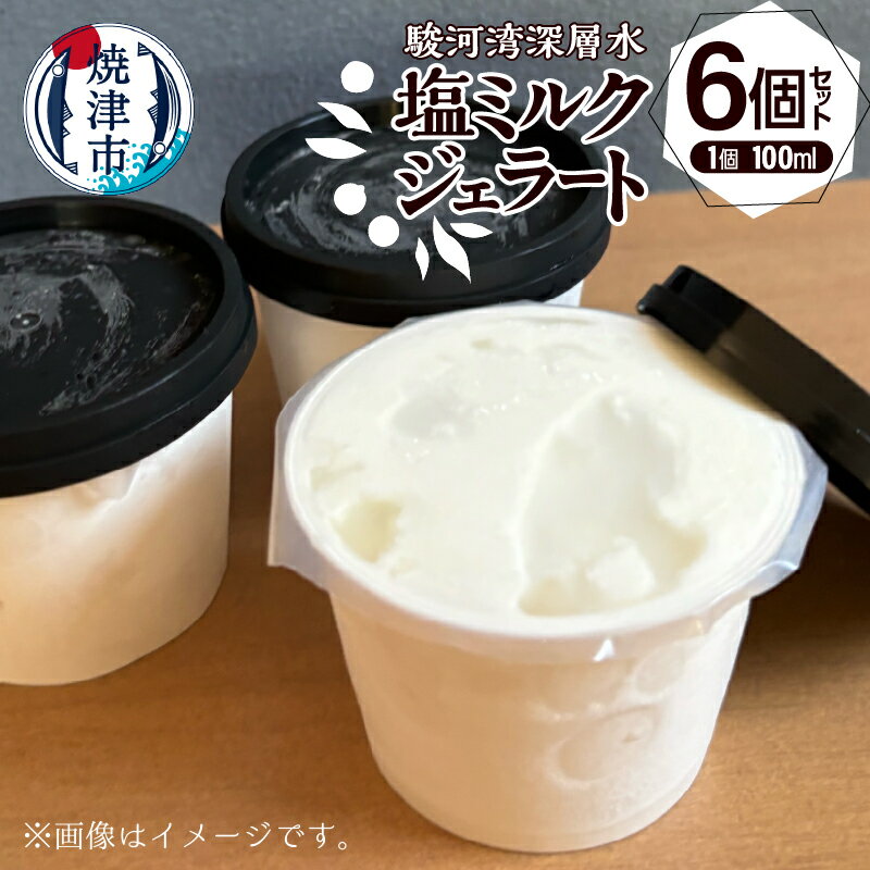 【ふるさと納税】 ジェラート ミルクジェラート 100ml×6個 駿河湾深層水 塩 ミネラル ミルク 富士山麓 アイス デザート おやつ スイーツ 冷凍 焼津 a10-1131
