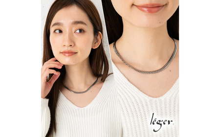 純チタンチェーン 40cm S40B チェーンネックレス メンズ レディース ヘリンボーンタイプ 燕三条製 [leger(レジエ)]【043S018】