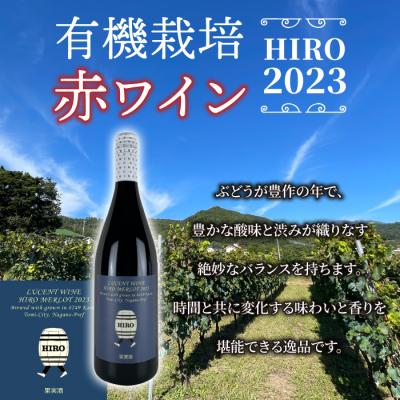 ふるさと納税 東御市 東御市産赤ワイン HIRO 飲み比べセット(2023,2019)|メルロー |  | 01