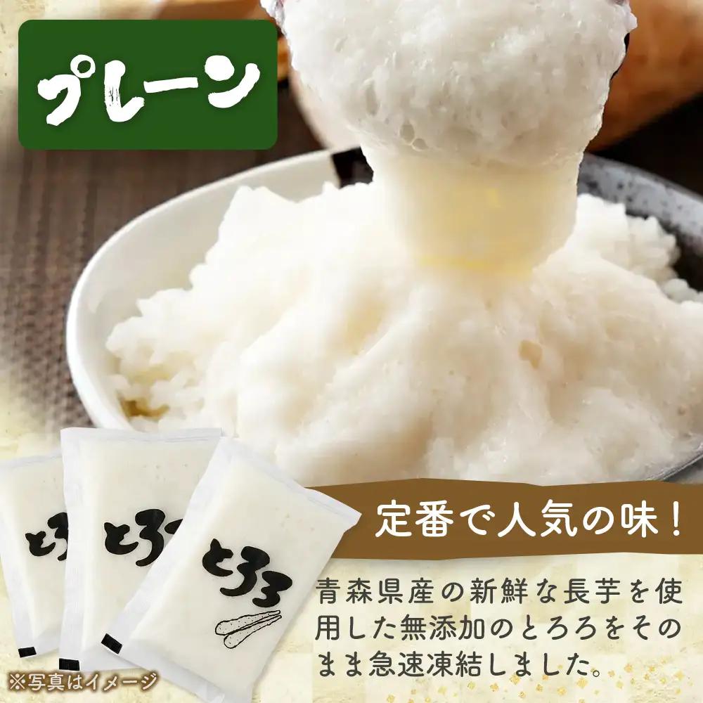 青森県産 冷凍長芋とろろパック プレーン+味付き 各50g×10個【青森県産 とろろ 冷凍 長芋 山芋 青森 七戸町 送料無料 小分け 個梱包 とろろパック ご飯のお供】【02402-0482】