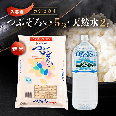 【ふるさと納税】【令和7年産】コシヒカリ5kg+天然水2L【1204027】
