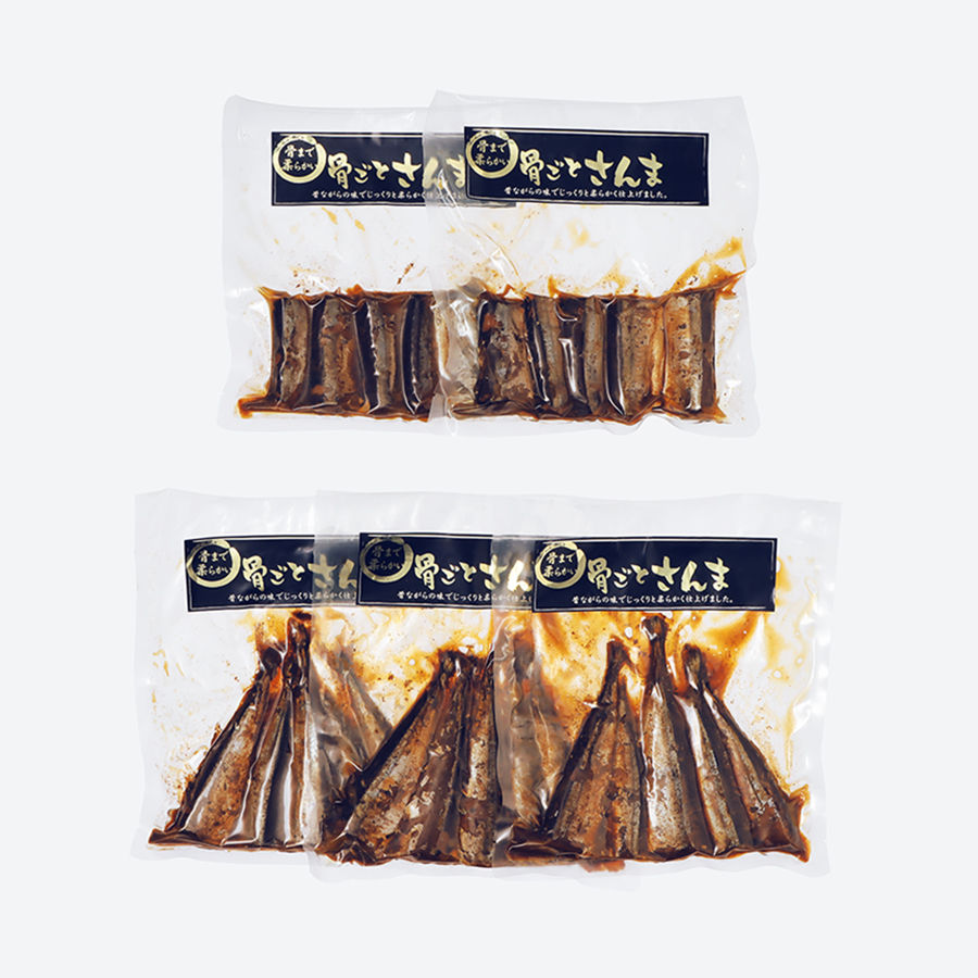【贈答用】骨ごとさんま（5切×5袋）