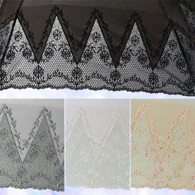 ふるさと納税 田原本町 レディース 晴雨兼用3つ折り傘 シルク100% 花柄刺繍 594208 ベージュ |  | 01