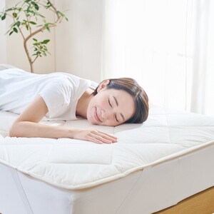 洗えるウール100％ 羊毛ベッドパッド セミダブル｜寝具 シーツ 敷パット  セミダブル 寝具 シーツ  シーツ ベッド ベット ベッドパッド 天然素材 オールシーズン 吸湿 保温 泉大津市