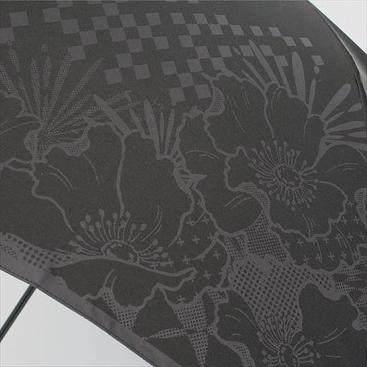槙田商店【紳士折りたたみ傘】monotone 花《晴雨兼用》