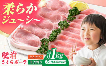 【全6回定期便】肥前さくらポーク 詰め合わせ セット [HAM073]豚 ロース 豚肉 しょうが焼き とんかつ 生姜焼き トンカツ 豚カツ