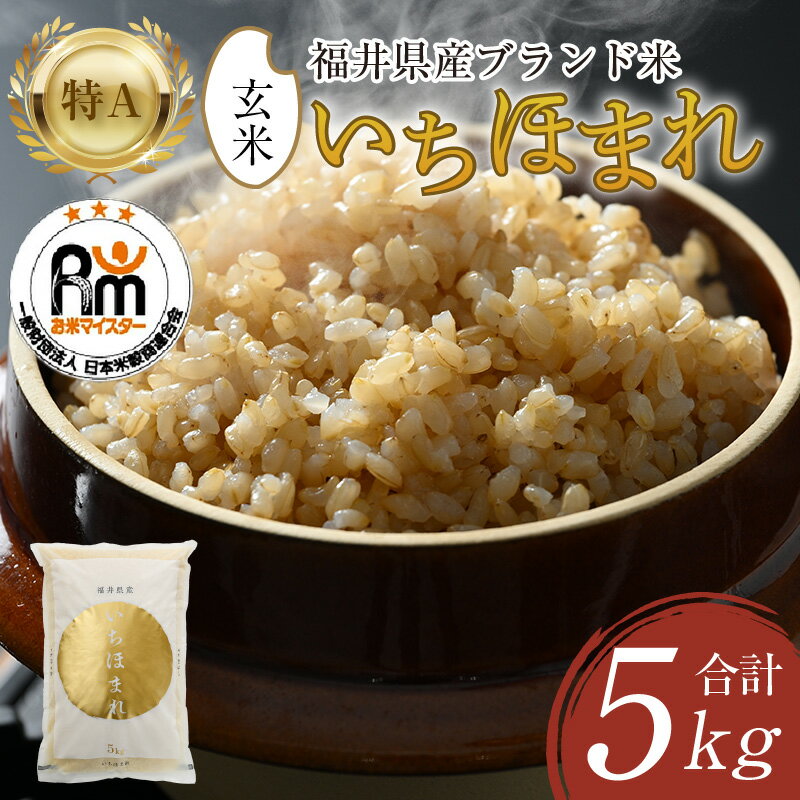 【ふるさと納税】【令和7年産・新米】いちほまれ 玄米 5kg×1袋《お米マイスター厳選！新鮮な高品質米をお届け！》／ 福井県産 ブランド米 ご飯