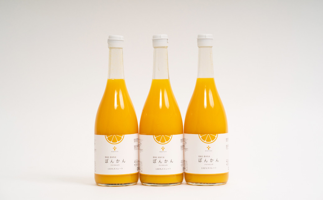 
            無添加 果汁100％ ぽんかんジュース 720ml×3本入 ポンカン ぽんかん 柑橘 みかん 蜜柑 ミカン 飲料 ジュース 100％ 愛媛みかん 愛媛県産 【2026年4月上旬～12月上旬まで発送予定】【えひめの町（超）推し！（愛南町）】（572-1）
          