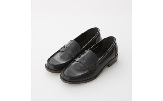 ハルタ カジュアルコインローファー lady's ブラック 25.0cm｜HARUTA 本革 定番 通学 学生 靴 ビジネス [0448]