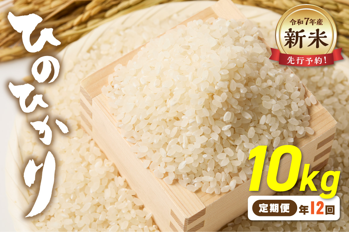 令和7年産 新米先行予約！【定期便/年12回】「ひのひかり」10kg【ほたるの里】_HB0199