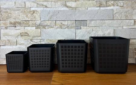 【エコ製品】トヨテックプランター 黒 4サイズセット(4・5・6・6.5号)