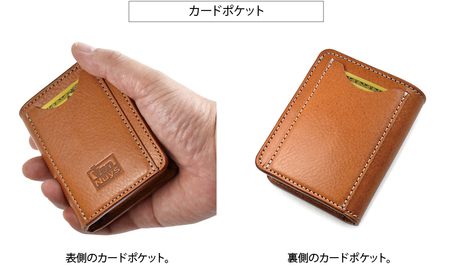 VanNuys カードが30枚～40枚程度入る小さい財布 本革 牛革 シュリンクレザー カードケース 大容量 名刺入れ バンナイズ ファッション ファッション小物  ビンテージブラック
