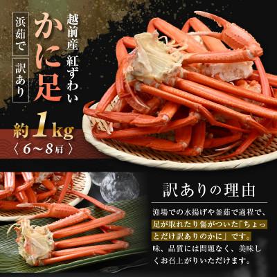 ふるさと納税 越前町 【訳あり】≪浜茹で≫ 紅ずわいがに肩(カニ足)& 濃厚手作りカニ味噌添え【4〜6月発送】 |  | 01