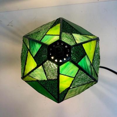 ふるさと納税 大村市 ステンドグラス ランプ 【スタンド型　色彩　緑】 |  | 03