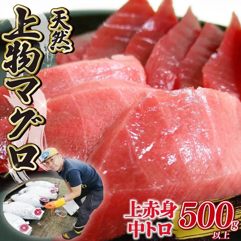 上物マグロ 天然2種 500g以上 まぐろ【oo-001】