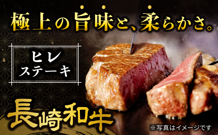 【月1回約600g×3回 定期便 】 長崎和牛 ヒレ ステーキ 計1.8kg＜大西海ファーム＞ [CEK078]