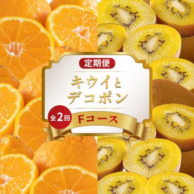 ふるさと納税 丸亀市 【発送月固定定期便】フルーツ定期便 Fコース(ゴールドキウイ デコポン) 丸亀市全2回