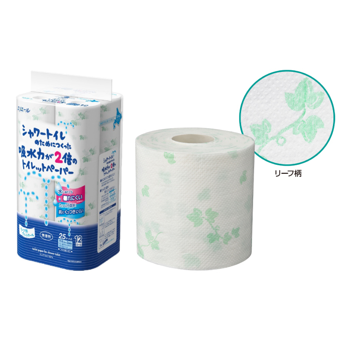 エリエール 【少量3パック】 [アソートU]エリエール シャワートイレのためにつくった吸水力が2倍 トイレットペーパー ダブル 25m 12R 3パック 計36ロール 防災 常備品 備蓄品 消耗品  