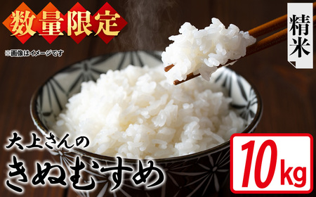 ＜令和7年産・数量限定＞大上さんのきぬむすめ(精米・10kg) 鳥取県 米 白米 コメ こめ お米 おこめ ごはん ご飯 5キロ 10キロ 【sm-EF004-A10】【やまのおかげ屋】