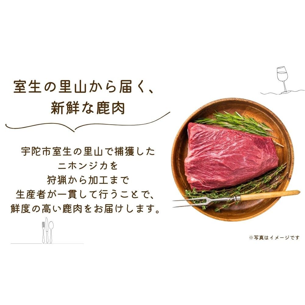 冷凍 塩麹漬け鹿肉 鹿の花 (120g×5袋)／ ジビエ 焼肉 味付き肉 簡単調理 国産 琴弾アンナプルナ 奈良県 宇陀市 ふるさと納税_イメージ3