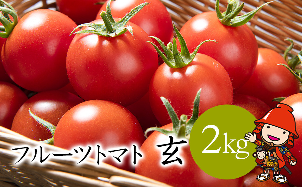 
【期間限定】フルーツトマト 玄 2kg×1箱 ミニトマト ぷちとまと プチトマト 九州産野菜 大分県産 熨斗対応
