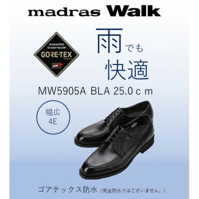 【ふるさと納税】雨の日も快適なゴアテックス防水 マドラスウォークの紳士靴 MW5905A ブラック 25.0cm【1614374】