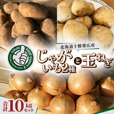 【ふるさと納税】じゃがいも2種 玉ねぎ 合計10kgセット 北海道十勝帯広産【配送不可地域：離島】【1497190】