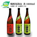 【ふるさと納税】焼酎尾鈴山（山猿1本・山翡翠2本）1800ml 3本セット 本格焼酎 麦焼酎 米焼酎 尾鈴山蒸留所 お湯割り 水割り ソーダ割り ロック ストレート 飲み比べ【宮崎県木城町】