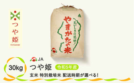 
令和5年産 玄米 特別栽培米 つや姫 30kg ja-tsgta30
