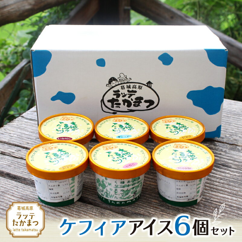 【ふるさと納税】ラッテたかまつ ケフィアアイス6個セット ／葛城 高原 牧場 ラッテのアイス【latt021】