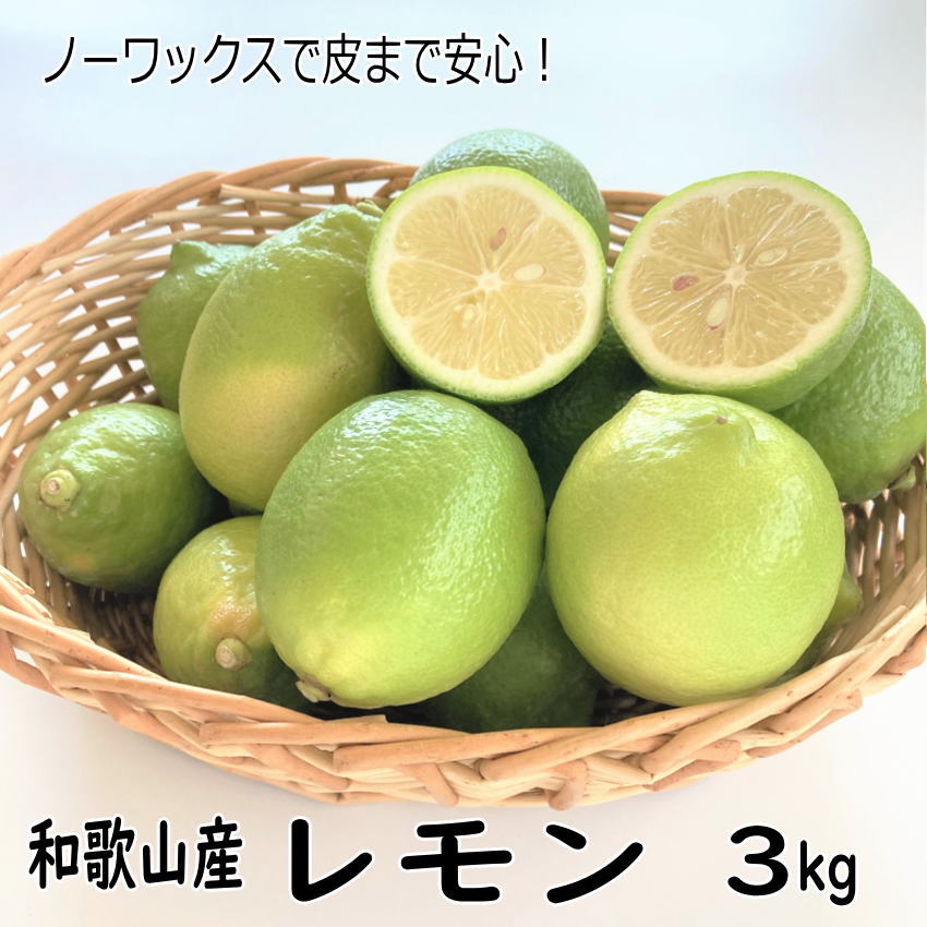 和歌山産レモン/グリーンレモン 3kg 【国産レモン】《先行予約》【1013-3】