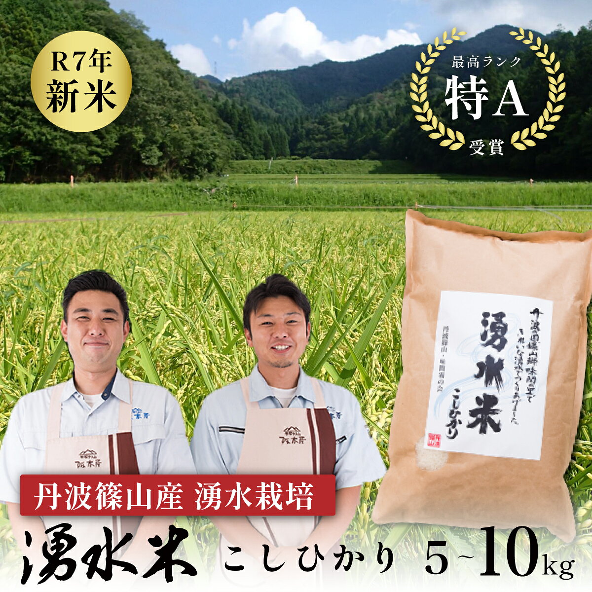 【ふるさと納税】〈特Aランク〉令和7年産 丹波篠山産 湧水米 こしひかり 越光 5kg 6kg 10kg 小分け【スピード発送】 | お米 おこめ ブランド米 ごはん ご飯 白米 米 コメ こめ 精米 精白米 ライス おいしい米 美味しいお米 兵庫県 こしひかり コシヒカリ
