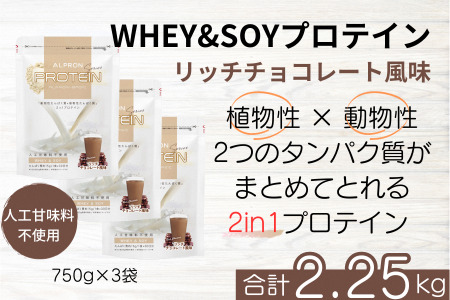 ALPRON BASIC WHEY&SOY リッチチョコレート風味 750g 3個セット