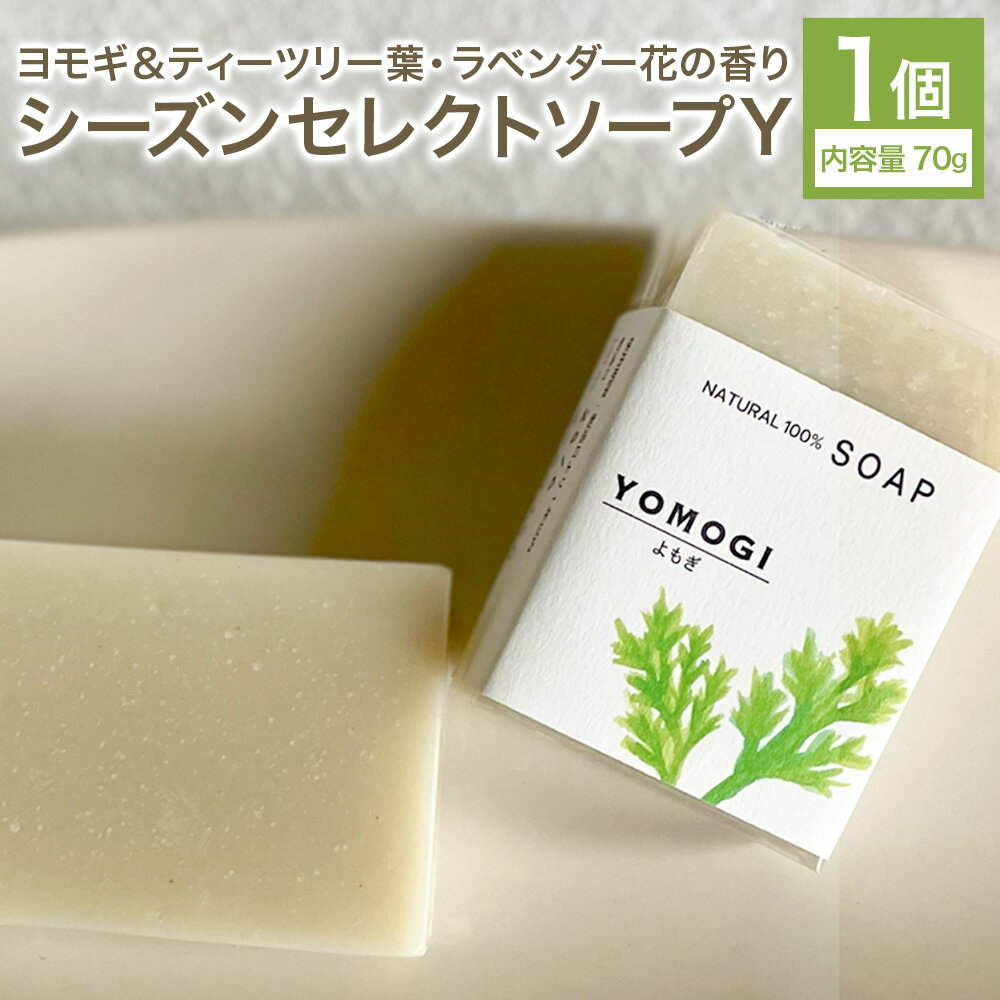 【ふるさと納税】ヨモギ&ティーツリー葉・ラベンダー花の香り 70g シーズンセレクトソープY ナチュラルソープ 石けん 石鹸 せっけん 固形石けん お風呂 バス 洗顔 体洗い 洗顔ソープ 低温製法 送料無料《30日以内に出荷予定(土日祝除く)》