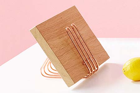 [ハナウタ] おしゃれなステンレス製キッチン用品 キッチンスタンド ローズゴールド 燕三条製 【013P026】