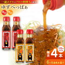 【ふるさと納税】【全6回定期便】ゆずぺっぱぁ 辛口 甘口 120ml 各2本 柚子 ゆず 調味料 熊本 山都町【本田農園】[YDL028]