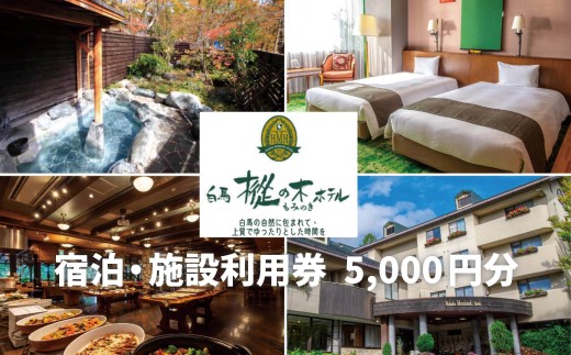 白馬樅の木ホテル 共通利用券　5,000円分【K0450669-B】