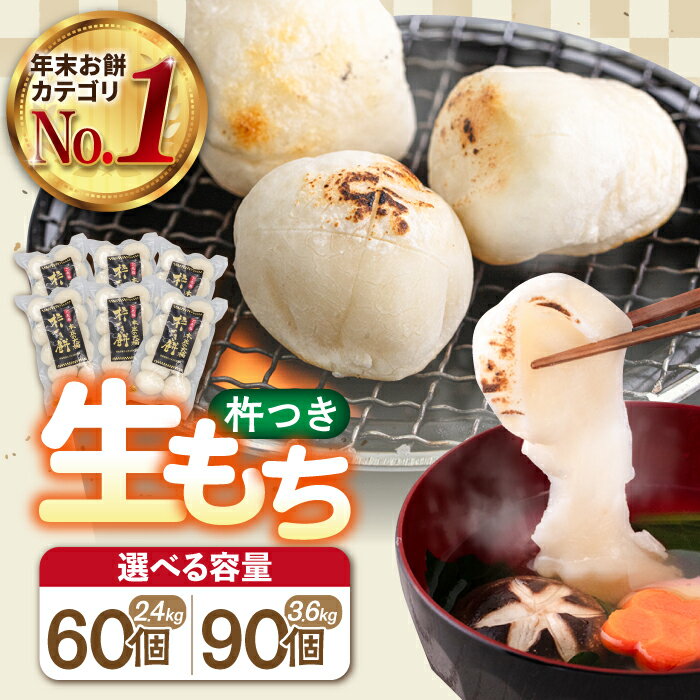 【ふるさと納税】築上町産 本格 杵つき 生もち 10個× 6P / 9P ( 60個 / 90個 )《築上町》【アルク農業サービス合同会社】 餅 お餅 もち 正月 お雑煮 丸もち [ABAB001]
