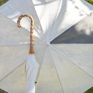 【南砺市】松井機業「城端しけ絹」しけ絹の日傘（麻炭1/9）◆受注生産 ご注文後2〜3ヶ月