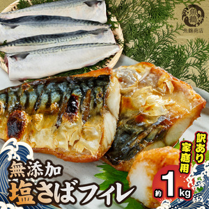 【訳あり 家庭用】無添加 塩さば フィレ 1kg_G7014