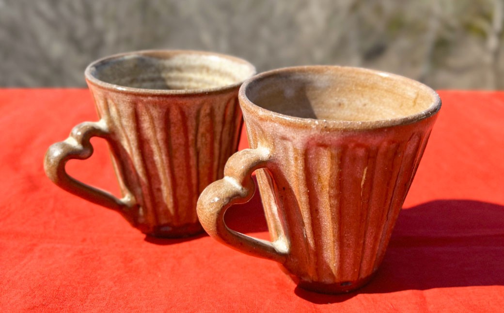 【杉山典子作】 桜湖ペアカップ 2個セット