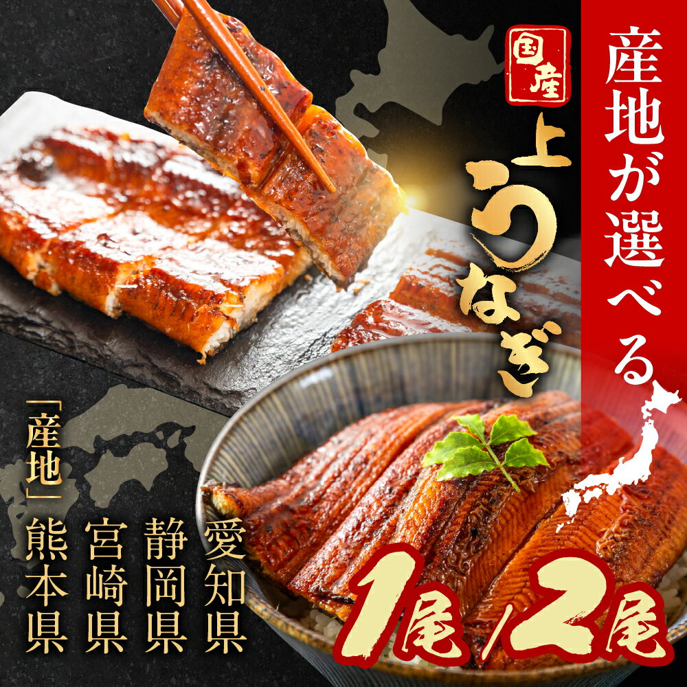 【ふるさと納税】＼産地が選べる／ 国産うなぎ 蒲焼 1尾 2尾 愛知 静岡 宮崎 熊本 三河 九州 九州産 国産うなぎ 鰻 unagi ウナギ セット 選べる 人気 おすすめ 冷凍 惣菜 食べ比べ うなぎ蒲焼 小分け 贈答 プレゼント 土用の丑の日 上 特上 1万円 愛知県 豊橋