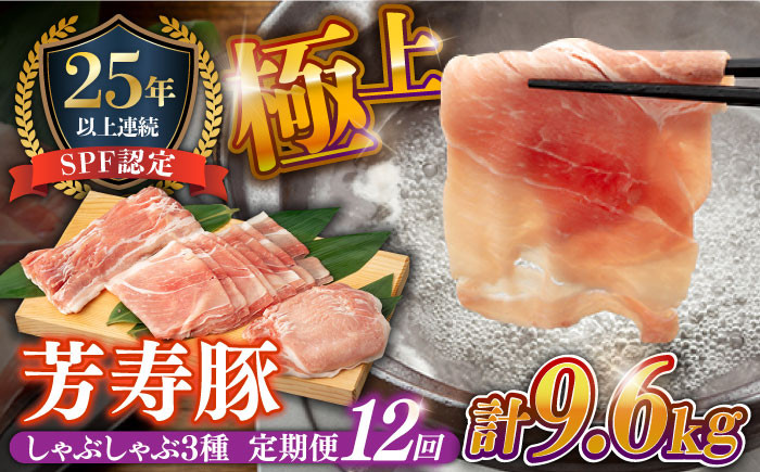 
                  【12回定期便】SPF豚 極上 拘りの芳寿豚堪能しゃぶしゃぶセット 計800g / 豚肉 定期便 ほうじゅとん SPF豚 spfポーク 小分け バラ しゃぶしゃぶ / 南島原市 / 芳寿牧場 [SEI010]
                