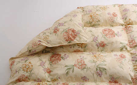 羽毛ふとん仕立て直し（シングルサイズ） ブルーロココ柄