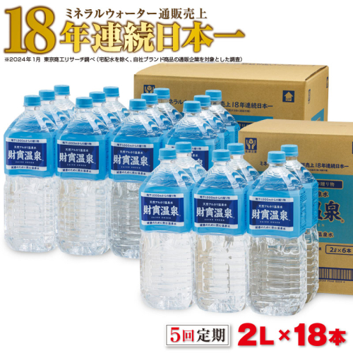 F6-2241／【5回定期】温泉水2L×18本