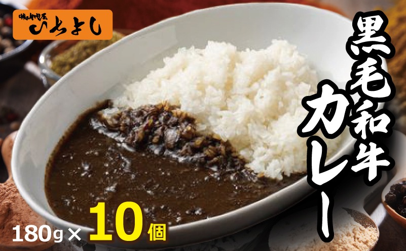 099H3566 【スピード発送】焼肉屋の黒毛和牛カレー 180g×10個【レトルト 惣菜 お試し 本格かれー 簡単調理 防災 備蓄 小分け】