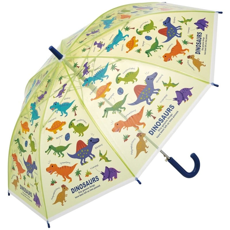 
            ビニール傘 キッズ 傘 子供用 55cm ディノサウルス ピクチャ スケーター ワンタッチ ジャンプ式  グラスファイバー 軽い 丈夫 ビニール傘 タグ付き 恐竜 ダイナソー 男の子 男子   奈良県 奈良市 なら 4-091
          