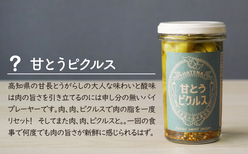 ピクルス 「肉料理にこれ！ ピクルスセット」 ご自宅用 | ピクルス 漬物 漬け物 つけもの お漬物 人参 にんじん バニラ 甘とうがらし 詰め合わせ お取り寄せ お土産 おすすめ 人気 ハテナソース